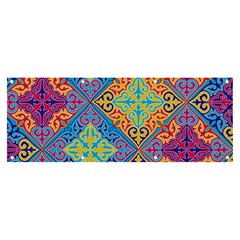 Colorful Floral Ornament, Floral Patterns Banner And Sign 8  X 3  by nateshop