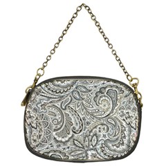 Gray Paisley Texture, Paisley Chain Purse (one Side) by nateshop