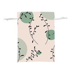 Plants Pattern Design Branches Branch Leaves Botanical Boho Bohemian Texture Drawing Circles Nature Lightweight Drawstring Pouch (m) by Maspions