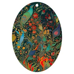 Flowers Trees Forest Mystical Forest Nature Background Landscape Uv Print Acrylic Ornament Oval by Maspions