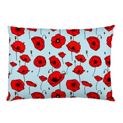 Poppies Flowers Red Seamless Pattern Pillow Case by Maspions