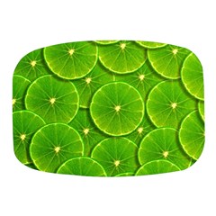Lime Textures Macro, Tropical Fruits, Citrus Fruits, Green Lemon Texture Mini Square Pill Box by nateshop