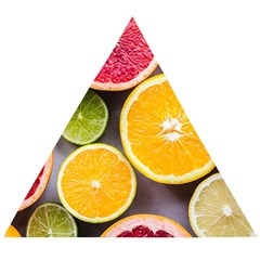 Oranges, Grapefruits, Lemons, Limes, Fruits Wooden Puzzle Triangle by nateshop