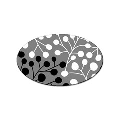 Abstract Nature Black White Sticker Oval (10 Pack) by Maspions