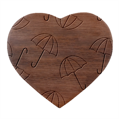 Rain Umbrella Pattern Water Heart Wood Jewelry Box by Maspions