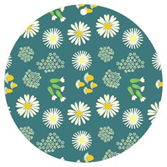 Drawing Flowers Meadow White Uv Print Acrylic Ornament Round by Maspions