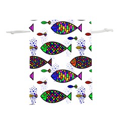 Fish Abstract Colorful Lightweight Drawstring Pouch (m) by Maspions