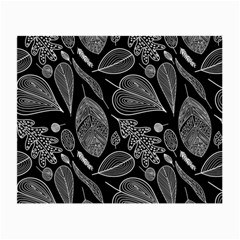 Leaves Flora Black White Nature Small Glasses Cloth by Maspions