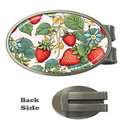 Strawberry-fruits Money Clips (oval)  by Maspions