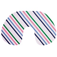 Retro Vintage Stripe Pattern Abstract Travel Neck Pillow by Maspions