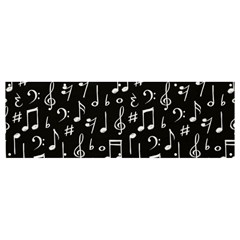 Chalk Music Notes Signs Seamless Pattern Banner And Sign 12  X 4  by Ravend