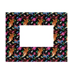 Beautiful Pattern White Tabletop Photo Frame 4 x6  by Sparkle