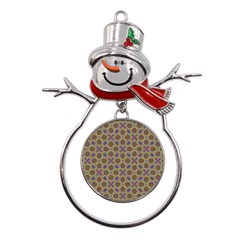 Art Illustrations Background Pattern Mandala Seamless Metal Snowman Ornament by Maspions