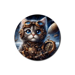 Maine Coon Explorer Rubber Round Coaster (4 Pack) by CKArtCreations