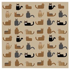 Cat Pattern Texture Animal Wooden Puzzle Square by Maspions