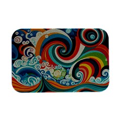 Waves Ocean Sea Abstract Whimsical Open Lid Metal Box (silver)   by Maspions