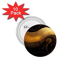 Abstract Gold Wave Background 1 75  Buttons (10 Pack) by Maspions