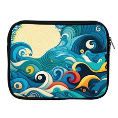 Waves Wave Ocean Sea Abstract Whimsical Apple Ipad 2/3/4 Zipper Cases by Maspions