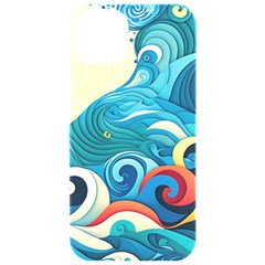 Waves Wave Ocean Sea Abstract Whimsical Iphone 15 Pro Black Uv Print Pc Hardshell Case by Maspions
