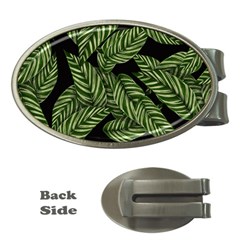 Background Pattern Leaves Texture Money Clips (oval)  by Maspions