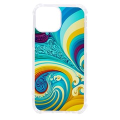 Abstract Waves Ocean Sea Whimsical Iphone 13 Mini Tpu Uv Print Case by Maspions