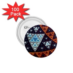 Fractal Triangle Geometric Abstract Pattern 1 75  Buttons (100 Pack)  by Cemarart