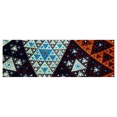 Fractal Triangle Geometric Abstract Pattern Banner And Sign 12  X 4  by Cemarart