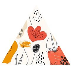 Floral Leaf Wooden Puzzle Triangle by Ndabl3x