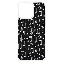 Chalk Music Notes Signs Seamless Pattern Iphone 15 Plus Tpu Uv Print Case by Ravend
