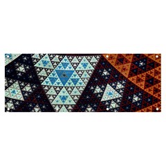 Fractal Triangle Geometric Abstract Pattern Banner And Sign 8  X 3  by Cemarart