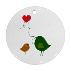 Love Birds Twin-sided Ceramic Ornament (round) by LoveBirds